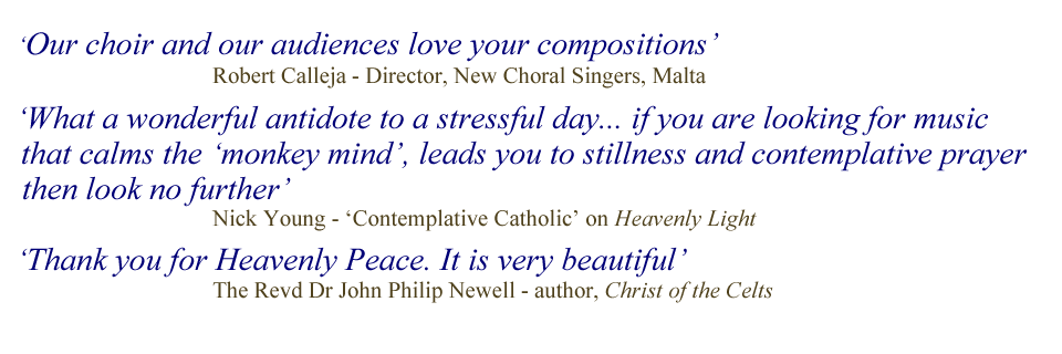 Reviews and quotes for the music of Geoff Nobes.